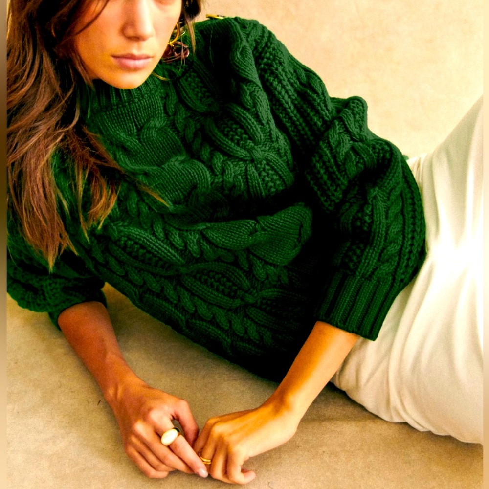 Sezane Jim Jumper Autumn Green - Size S